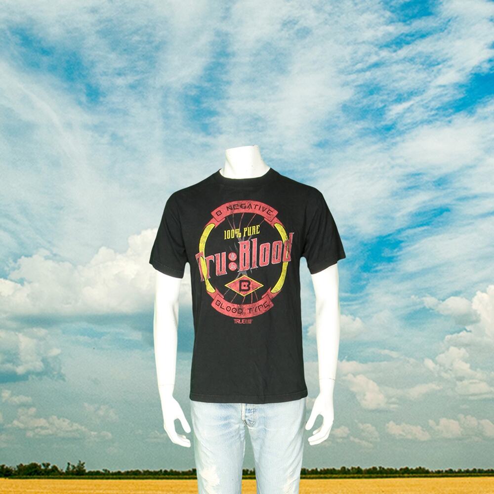 Y2K Vintage HBO True Blood Tru Blood TV Promo Vampires Blood Type T Shirt Tee M